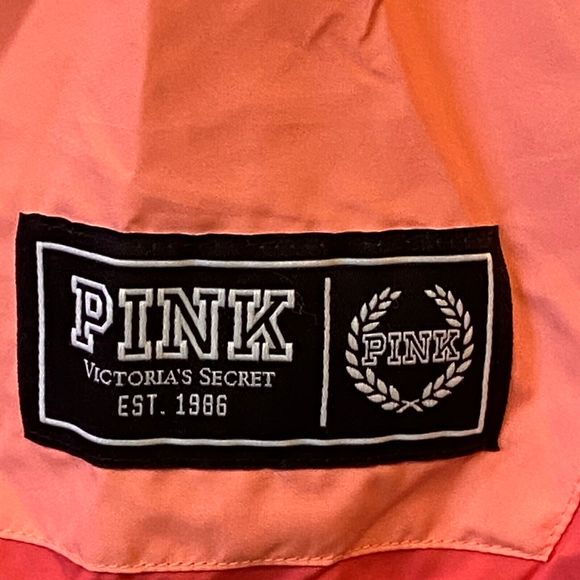 Victoria Secret PINK Windbreaker Jacket Hood Half Zip Pullover Anorak XS - Picture 4 of 8